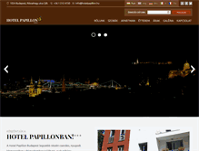 Tablet Screenshot of hotelpapillon.hu